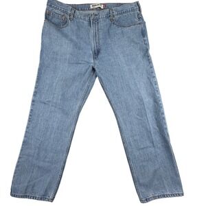 Vintage Y2K Levis 505 Regular Fit Jeans 100%‎ Cotton 42X30 Light Wash Blue Denim